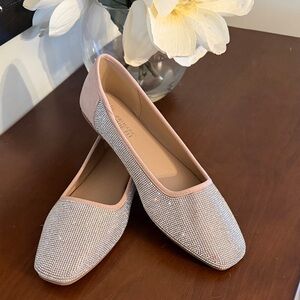 Primark Women's Silver and Pink Flats